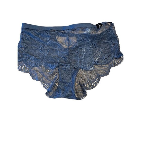 Etam Women's Flexi Lace Shorty Boyshort Panties, Navy Blue, Small - Picture 6 of 7